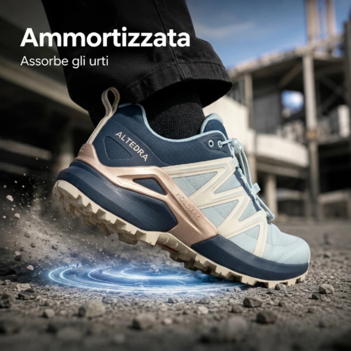 Intersuola ammortizzata che assorbe gli urti